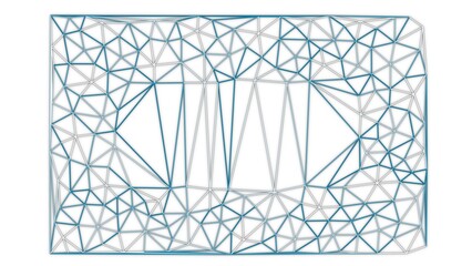 Delaunay Triangulation - Blue Parametric Pattern Type 5