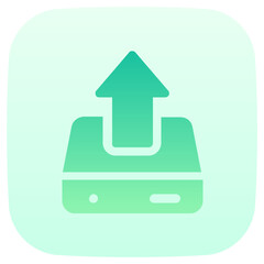 upload flat gradient icon