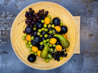 berries on a wooden table