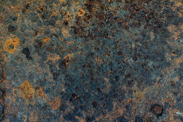 Deformed rusted iron texture with blos and dents