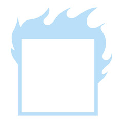 pastel fire square frame
