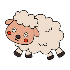 Cartoon sheep icon.
