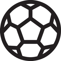 Vector Soccer ball on white background. European football logo. Football ball design. Vector illustration