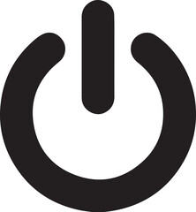 Power symbol vector flat style icon