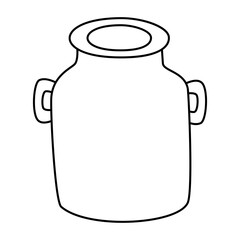 Can container for milk line icon