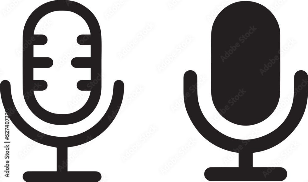 Fototapete radio mic icon on white background. simple element illustration from hardware concept. microphone ic