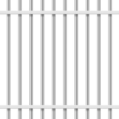 Realistic Detailed 3d Metal Fence Seamless Pattern Background. Vector