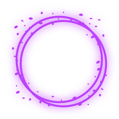 neon glitter circle frame
