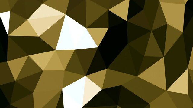 Abstract golden 3D tiles shimmering background. Design. Blinking triangular mosaic tiles.
