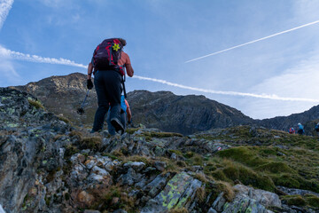 Obraz premium hiker in the mountains