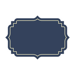 Vintage tags or labels empty blank frame in retro
