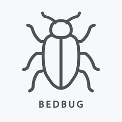 Fototapeta premium bedbug icon design vector flat isolated illustration