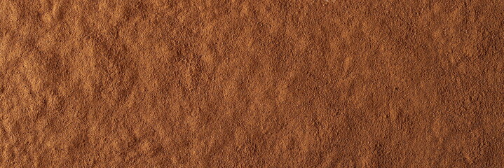 Cinnamon ground, background and texture, top view
