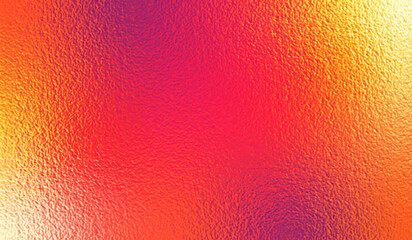 Bright gradient background with foil effect. Red yellow color texture. Neon ombre. Metal background. Abstract colored backdrop design for summer prints. Orange modern texture. Vector illustration