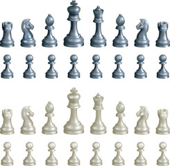 Chess pieces set