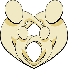 Family Love Illustration