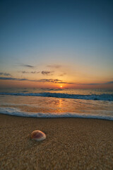 beautiful sunrise on a calm sea