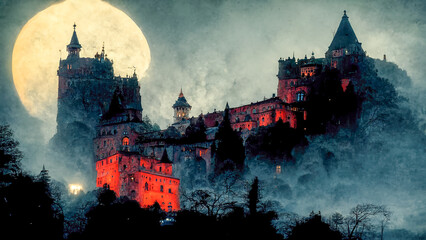 Magic unusual fairytale palaces