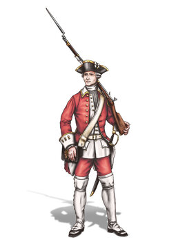 Soldier of European army 18th century