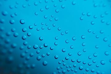 for health background, water drops on blue, for background