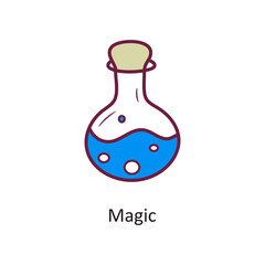 Magic vector filled outline Icon Design illustration. Halloween Symbol on White background EPS 10 File