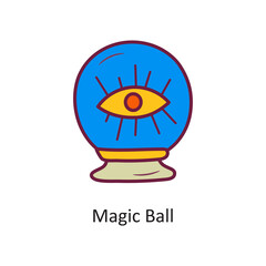 Magic Ball vector filled outline Icon Design illustration. Halloween Symbol on White background EPS 10 File