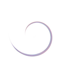 Isolated transparent abstract swirl shape element.