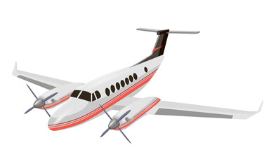 Airplanes vector image design set, private jet, passenger airplane. Transportation and aircraft illustration and design element