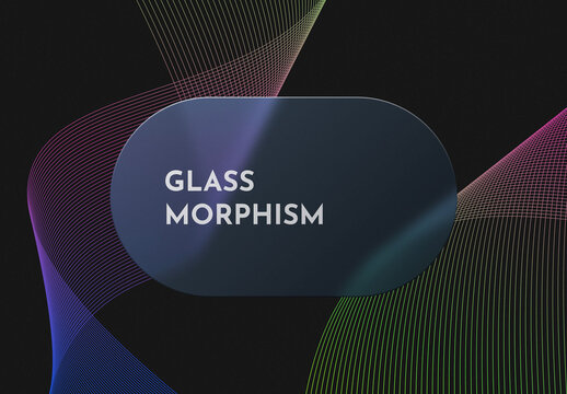 Glass Morphism Overlay Effect Mockup