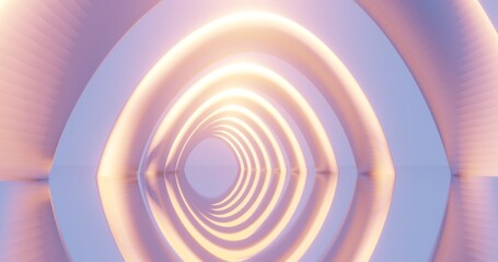 Obraz premium Abstract architecture background arched interior 3d render