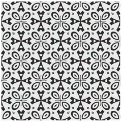 Kussenhoes Design seamless monochrome geometric pattern. Abstract background. Vector art.Perfect for site backdrop, wrapping paper, wallpaper, textile and surface design.  © t2k4