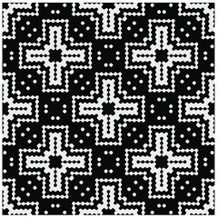 Design seamless monochrome geometric pattern. Abstract background. Vector art.Perfect for site backdrop, wrapping paper, wallpaper, textile and surface design. 