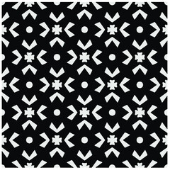 Design seamless monochrome geometric pattern. Abstract background. Vector art.Perfect for site backdrop, wrapping paper, wallpaper, textile and surface design. 