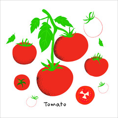 red tomato design, vegetable, fresh tomato, organic