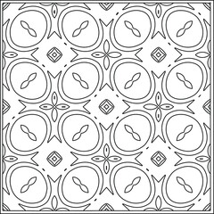 Vector pattern with symmetrical elements . Repeating geometric tiles from striped elements.Monochrome texture.Black and 
white pattern for wallpapers and backgrounds.line art.