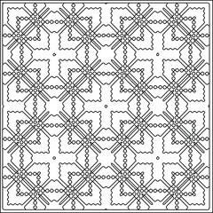 Vector pattern with symmetrical elements . Repeating geometric tiles from striped elements.Monochrome texture.Black and 
white pattern for wallpapers and backgrounds.line art.