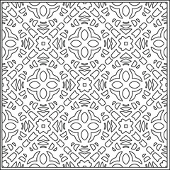 Vector pattern with symmetrical elements . Repeating geometric tiles from striped elements.Monochrome texture.Black and 
white pattern for wallpapers and backgrounds.line art.