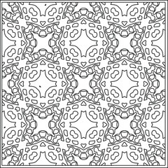 Vector pattern with symmetrical elements . Repeating geometric tiles from striped elements.Monochrome texture.Black and 
white pattern for wallpapers and backgrounds.line art.