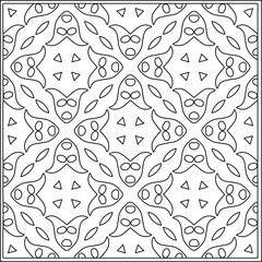 Vector pattern with symmetrical elements . Repeating geometric tiles from striped elements.Monochrome texture.Black and 
white pattern for wallpapers and backgrounds.line art.