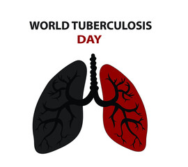 World tuberculosis day poster vector illustration