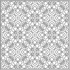 Vector pattern with symmetrical elements . Repeating geometric tiles from striped elements.Monochrome texture.Black and 
white pattern for wallpapers and backgrounds.line art.
