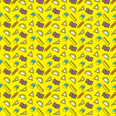 seamless pattern with yellow background