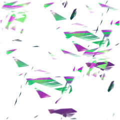 Isolated transparent abstract glitch art shape element.