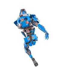 cyber mech is jumping fast nice rear view