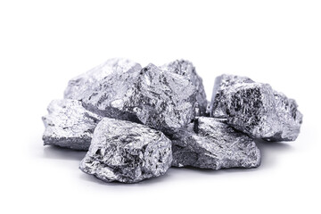 aluminum nugget, ore used in the industry as a structural material in planes, boats, automobiles,...
