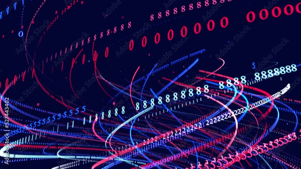 Poster symbols form lines, lines form rings grid. sci fi digital theme, information ai construction of lett
