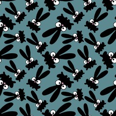 Easter cartoon rabbit seamless pattern for fabrics and textiles and packaging and wrapping paper and 2023 new year