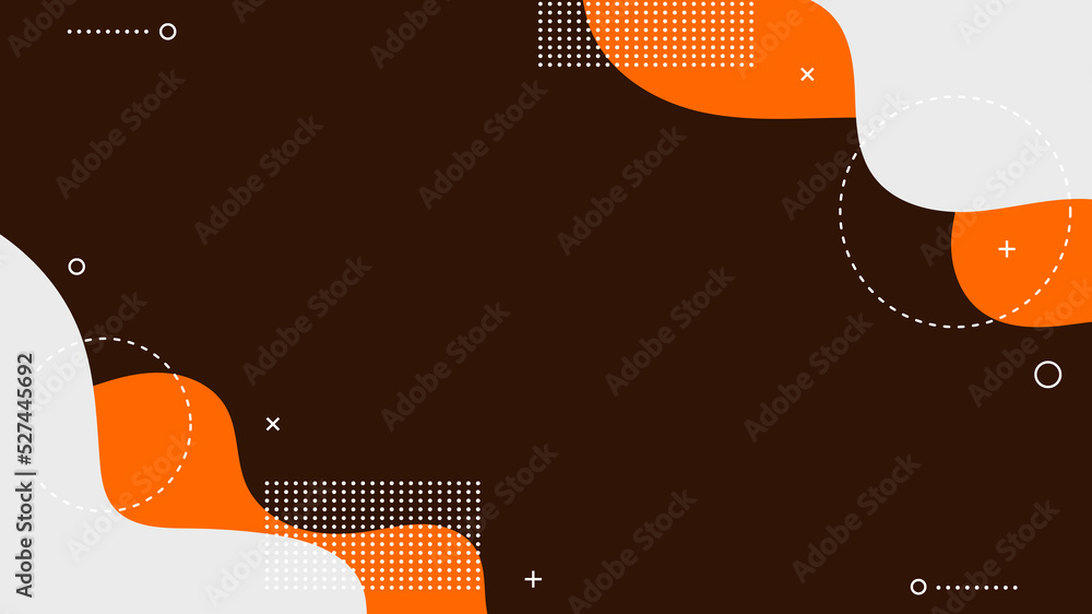 Poster modern abstract background with retro memphis and soft pastel color