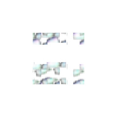 Isolated transparent abstract glitch art shape element.
