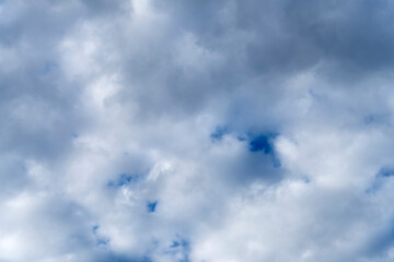 Heap clouds. Overcast weather. Porous clouds. Cumulonimbus clouds. Spindrift clouds